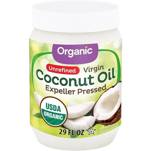 Organic Unrefined Virgin Coconut Oil with No Artificial Flavors or Preservatives (29 Fl Oz)