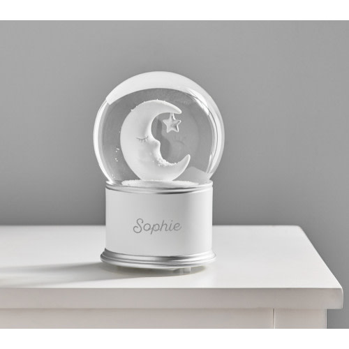 Sleepy Moon Musical Light-Up Snow Globe