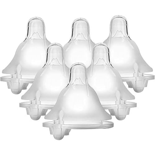 Evenflo Feeding Piece of 6 Balance Plus Wide Neck Nipples for The Balance Plus Wide Neck Baby Bottles, 0 Months and Up