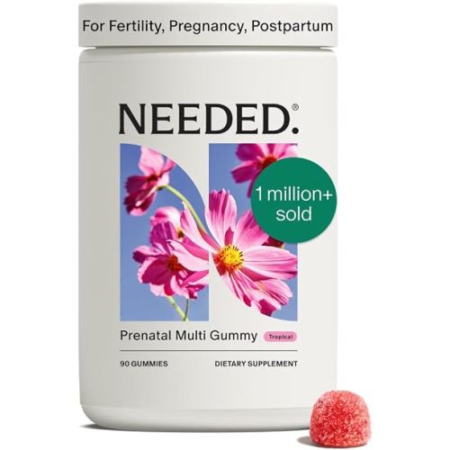 Needed. Gummy Prenatal Vitamins for Women, Tropical Flavor, 30 Servings