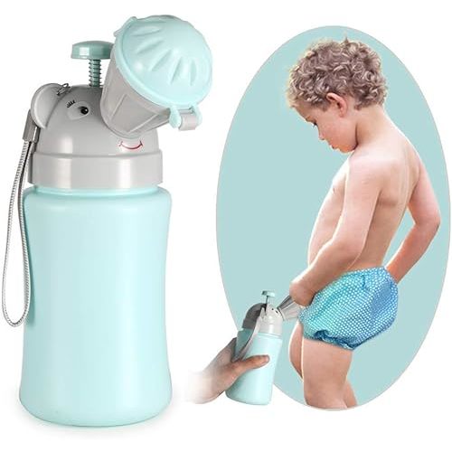 ONEDONE Portable Potty Baby Child Potty Urinal Emergency Toilet for Camping Car Travel and Kid Potty Pee Training (Blue)