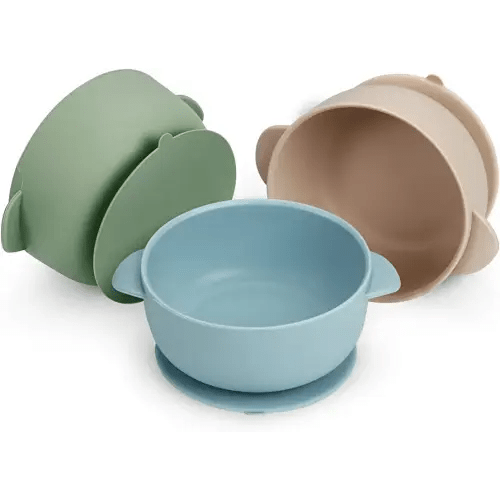 Amazon.com: PandaEar 3 Pack Baby Bowls with Suction| Stay Put Silicone Food Bowl for Babies Kids Toddlers Infants| Food Grade Soft Safe BPA-Free Silicone (Multi-Color) : Baby