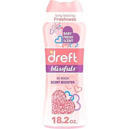 Dreft Blissfuls In-Wash Laundry Scent Booster Beads, Baby Fresh Scent, 18.2 oz