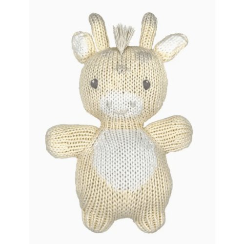 Gigi The Giraffe Calf Zubaby 5" Knit Rattle