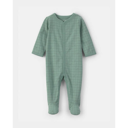 Baby Boy Dinosaur 100% Cotton Sleep & Play Pajamas - Green | Carter's