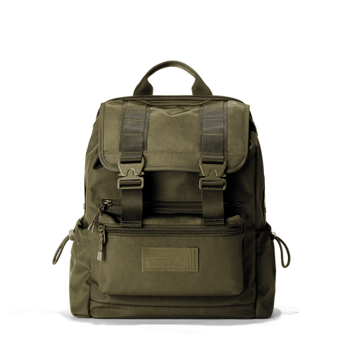 Brooklyn Flap Top Backpack (Dark moss)