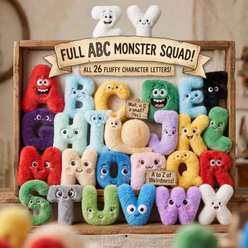Alphabet Lore Plush Toy Custom Letter Stuffed Animal Educational Montessori ABC Figure Sensory Kids Gift Gamer Nursery Decor