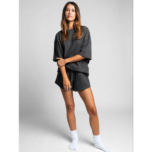 Waffle Lounge Tee | Waffle Knit Top | Comfrt