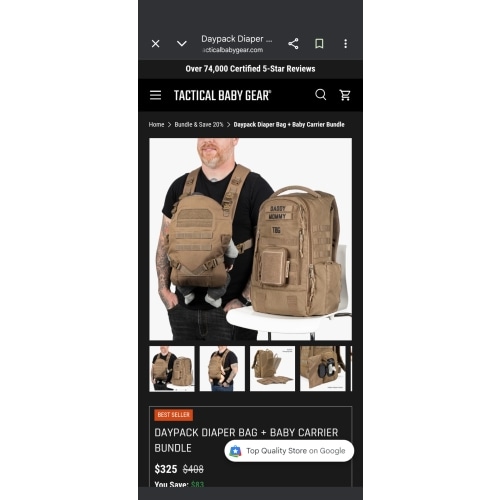 Daypack Diaper Bag & Baby Carrier Bundle - Durable, Versatile Gear – Tactical Baby Gear