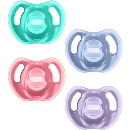 Tommee Tippee Ultra-Light Silicone Pacifier, Symmetrical One-Piece Design, BPA-Free Silicone Binkies, 18-36 months, Pack of 4 Pacifiers