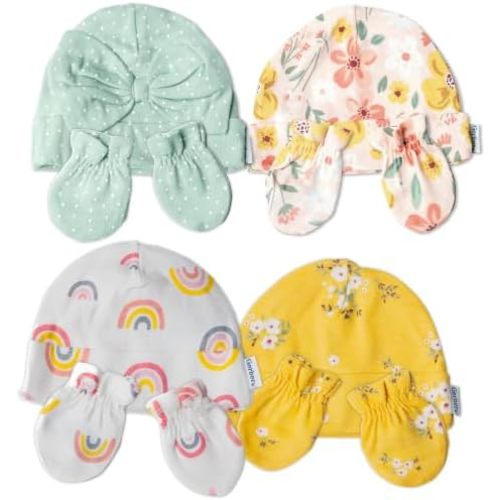 Gerber Baby Girls' Cap and Mitten Sets