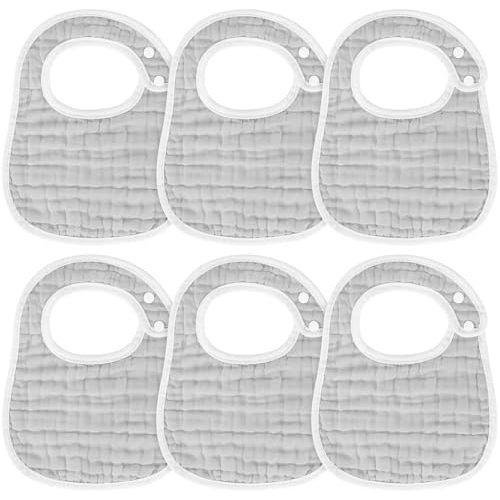 Accmor Muslin Baby Bibs, 6 Pack Soft Cotton Baby Bandana Drool Bibs for Boys Girls Teething and Drooling