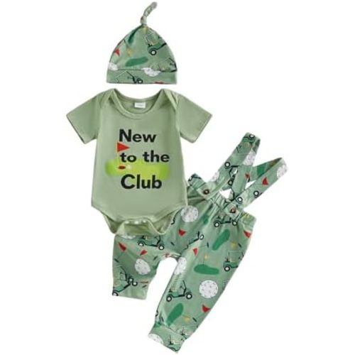 Newborn Baby Boy Summer Clothes Short Sleeve Truck Print Romper Pants Hat 3Pcs Cute Infant Spring Outfits