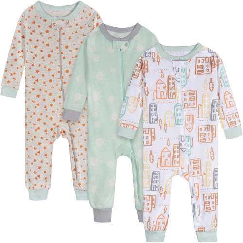 3-Pack Baby Neutral City Sunset Footless Pajamas – Gerber Childrenswear