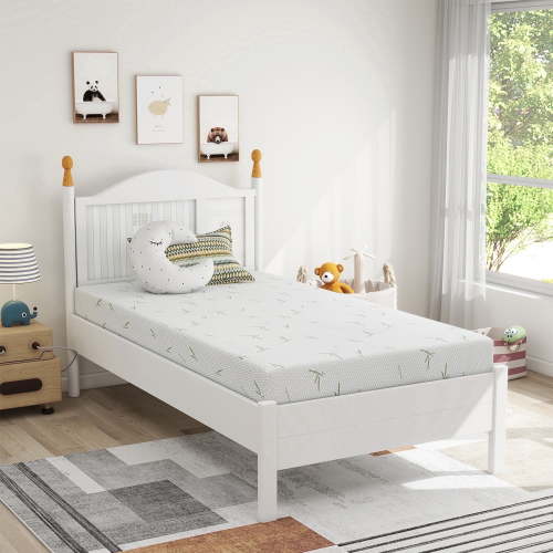6 inch Twin Mattress in a Box,Memory Foam Mattress with Bamboo Cover