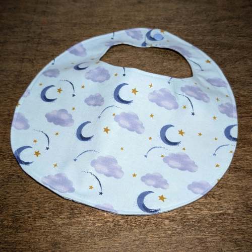 Clouds & Moons - Baby Bib