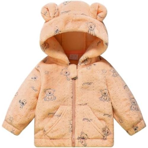 Toddler Fleece Jacket Baby Winter Coat Newborn Girl Hoodie Infant Clothes