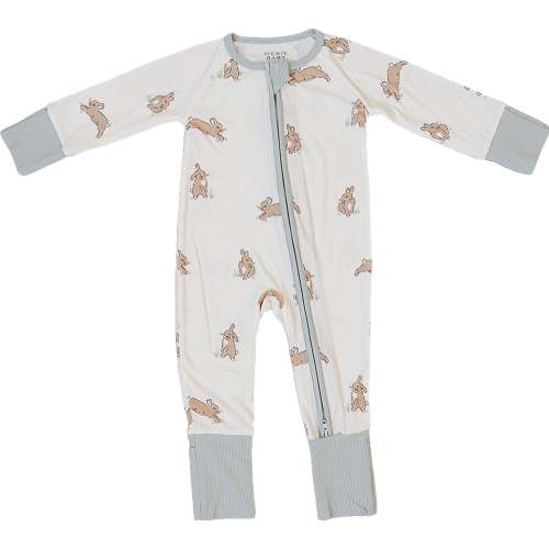 Bunny Ribbed Bamboo Zipper