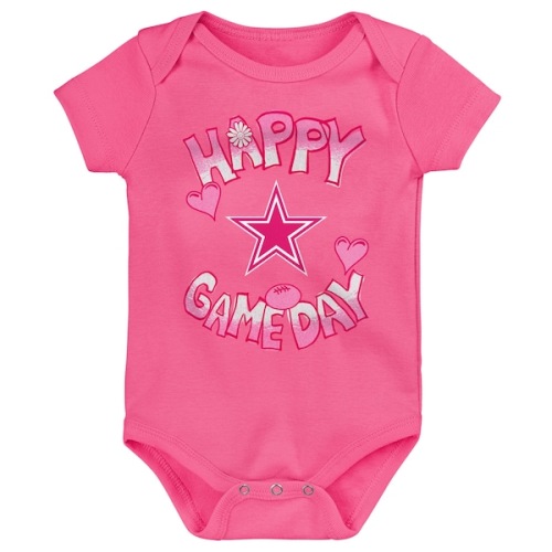 Dallas Cowboys Newborn Happy Gameday Bodysuit - Pink