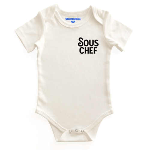 Sous Chef Baby Bodysuit | 100% Cotton and Machine Washable – Chunky Deli