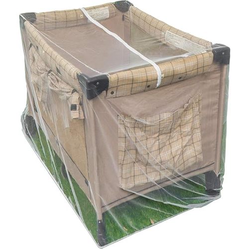 Pack n Play Net with Zippers - Fits Baby Crib, Stroller and Playpen - Universal Size Portable Durable Mesh Netting with Elastic - Complete with Storage Bag Bonus