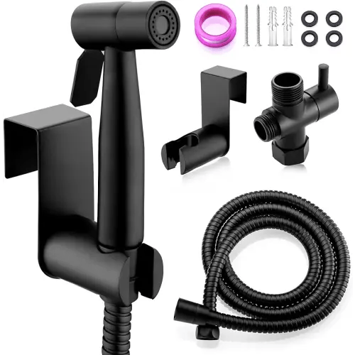 New Version Handheld Bidet Toilet Sprayer, Premium Stainless Steel Bathroom Bidet Sprayer Set, Baby Cloth Diaper Sprayer with Superior Complete Accessories, Support Wall or Toilet Mount