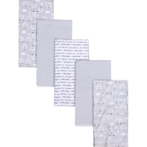 5-Pack Baby Neutral Sheep Flannel Receiving Blankets – Gerber Childrenswear