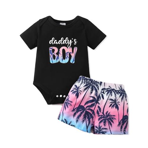 NZRVAWS Newborn Baby Boy Clothes Letter Printed Romper Shorts t Outfits Camo Clothing Set 0 3 6 9 12 Months