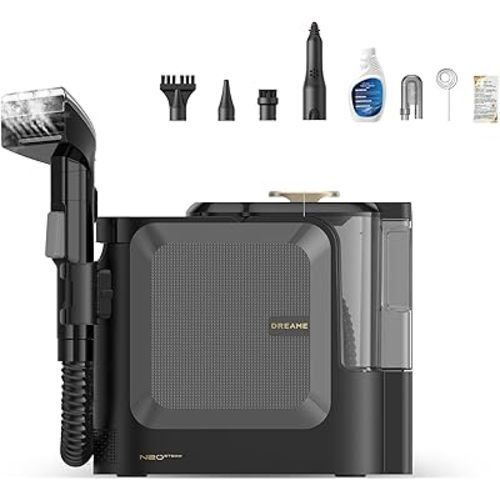 DREAME N20 Steam Carpet Cleaner Machine with Steam & Hot Water Wash, Portable Upholstery Cleaner with Self Cleaning, 17Kpa Suction, Perfect for Pet, Car, Auto, Carpet, Rug, Auto-Mix Solution
