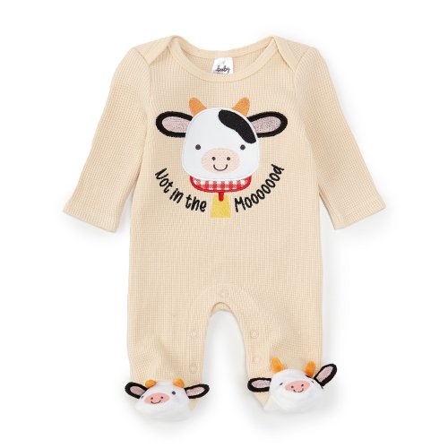 Baby Starters Baby Newborn-9 Months Farm Print Footed Coverall
