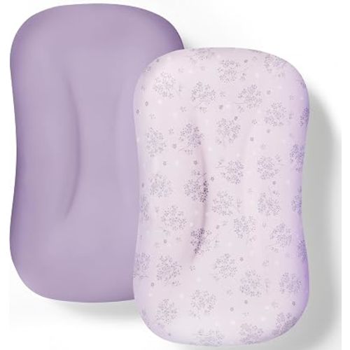Cpzzkq Baby Lounger Cover 2 Pack - Silky Soft and Breathable Infant Lounger Cover, Newborn Lounger Slipcover for Baby Boys Girls, Fits Cpzzkq & Most Loungers, Cover Only, Purple