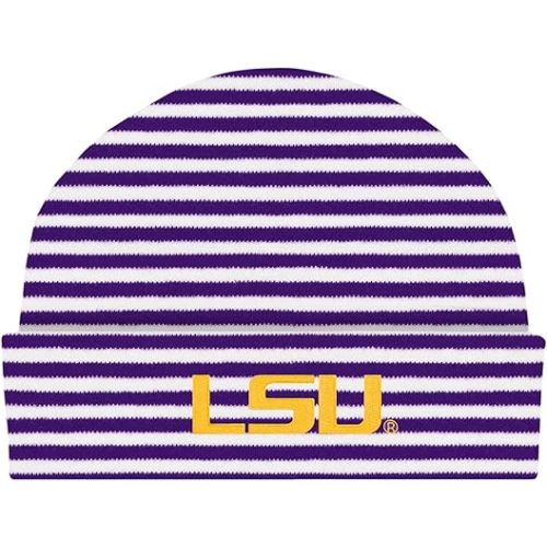 Creative Knitwear College Baby Striped Knit Cap - Team Logo, Multiple Colors for Baby Boys & Girls, (0-3 Months)