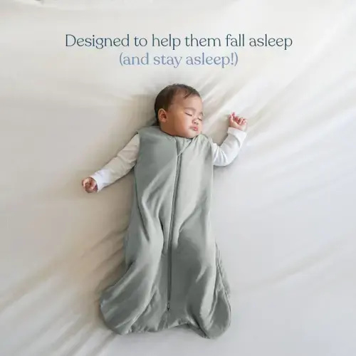 HALO - 1.5 TOG supersoft bamboo wearable blanket, double zipper sleeping bag with weighted feel - green