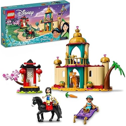 LEGO® Disney Jasmine and Mulan’s Adventure 43208 Building Kit; A Fun Princess Construction Toy for Kids Aged 5+