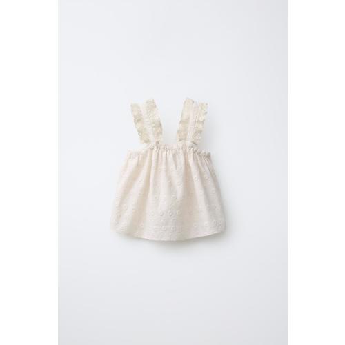 EMBROIDERED TOP - Ecru | ZARA United States