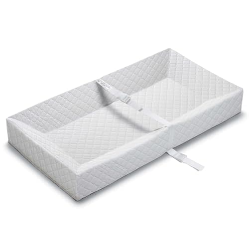 Summer by Ingenuity 4-Sided Changing Pad – Durable Quilted Changing Pad Made with Waterproof Material, Includes Infant Safety Belt with Quick-Release Buckle