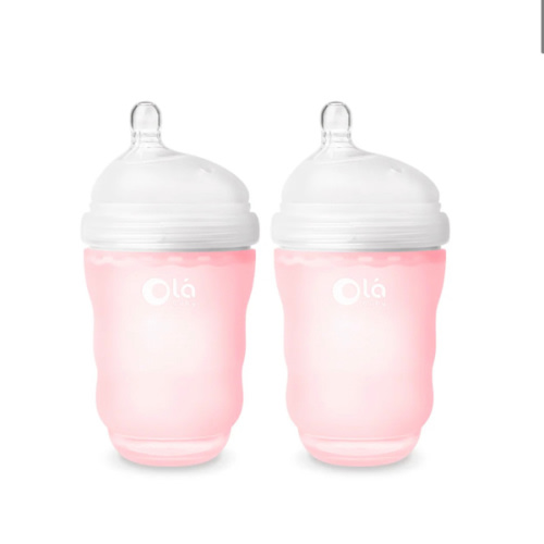4oz & 8oz BPA-free silicone baby bottles for Newborns, infants and babies
