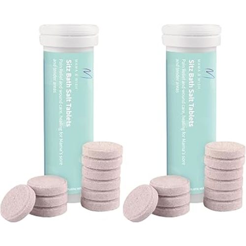 Sitz Bath Salt Tablets for Postpartum Care | Postpartum Essentials Pack of 10 Sitz Bath for Postpartum Care|Postpartum and Hemorrhoids Recovery | Natural Salts & Minerals Postpartum Bath Soak (2 Pack)