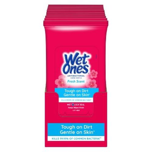Wet Ones Bulk Travel Packs Antibacterial Hand Wipes Fresh Scent - 20ct/10pk