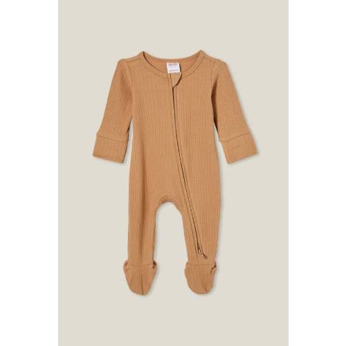 Organic Pointelle Zip All In One Romper