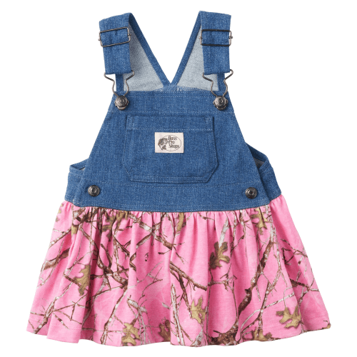 Bass Pro Shops Overall Dress for Babies - TrueTimber Conceal Pink - 6 Months