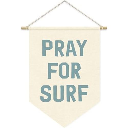 Coastal Beach Room Decor, Surf Wall Hanging Pennant Flag Banner, Surfer Girl Preppy Aesthetic Room Decor, Beachy Decor for Teen Boys Girls Dorm