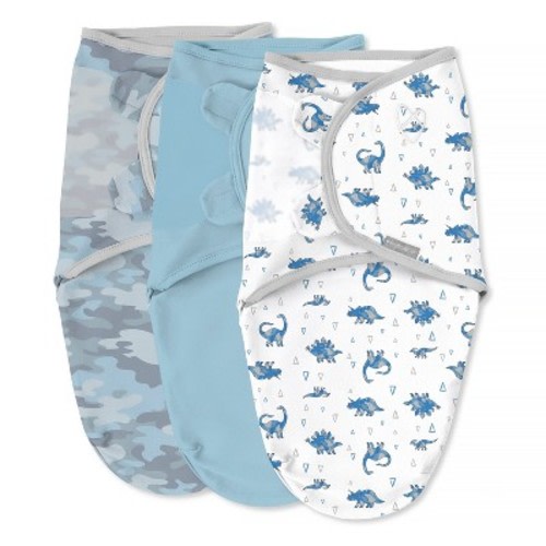 SwaddleMe by Ingenuity Original Swaddle Wrap - Dino Mite - S/M - 0-3 Months - 3pk