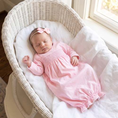Pink Smocked Day Gown – Little Bear Smocks