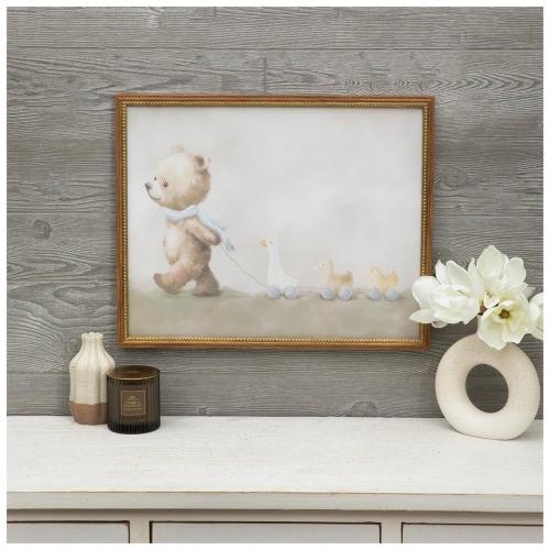 Teddy Bear Pulling Toys Canvas Wall Decor