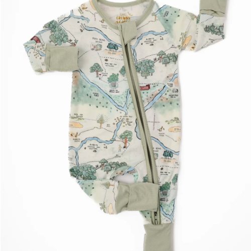 Hundred Acre Woods Bamboo Zippered Sleeper – Little Crowns & Capes