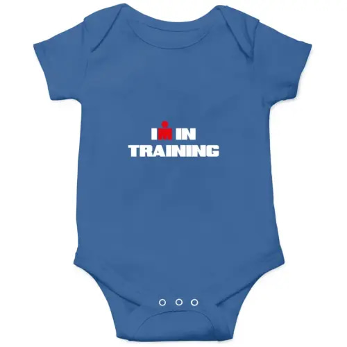 Ironman I'm In Training Onesies Kids's Short Sleeve Onesie 12M Royal sold by Ephuahlaihan5 | SKU 1750827657 | Printerval