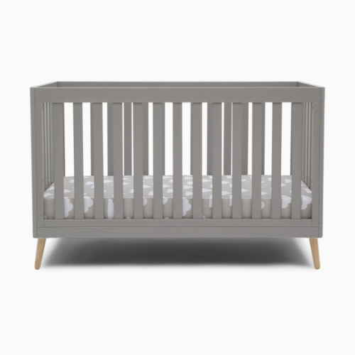 Delta Children Essex 4-in-1 Convertible Baby Crib - Grey With Natural Legs
