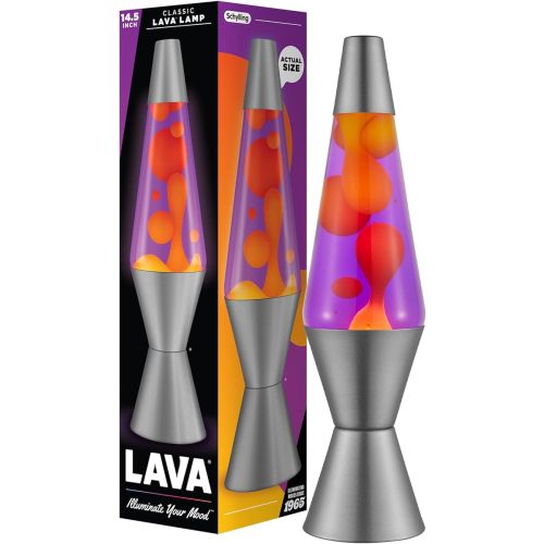 The Original Lava® Lamp - 14.5" Purple Sunset - Classic Liquid Motion Lamp - Yellow Lava and Purple Liquid - Item #2635 (Amazon Exclusive)
