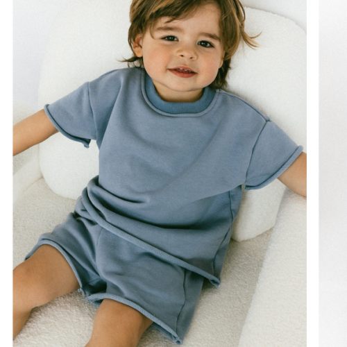 Raw Hem Set- Blue – Fostered Collection